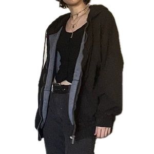 SOLD Black oversized Carla/Christy zip up hoodie